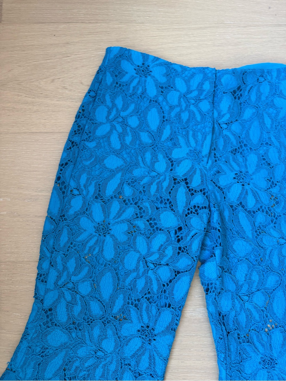 Proenza Schouler Blue Sheer Floral Lace Flare Pants 💙 - Picture 3 of 5